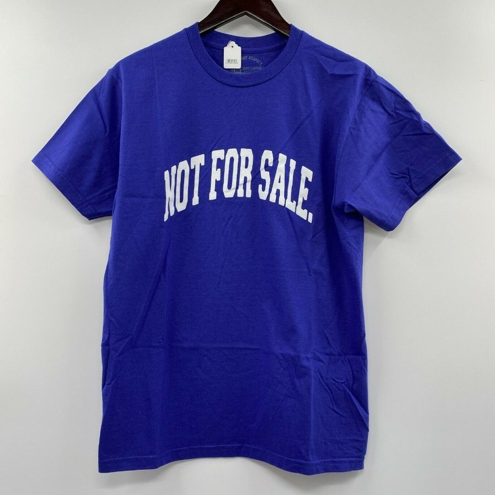 Can't Buy Respect Not For Sale Men's Short Sleeve T-Shirt Graphic Tee Blue sz S